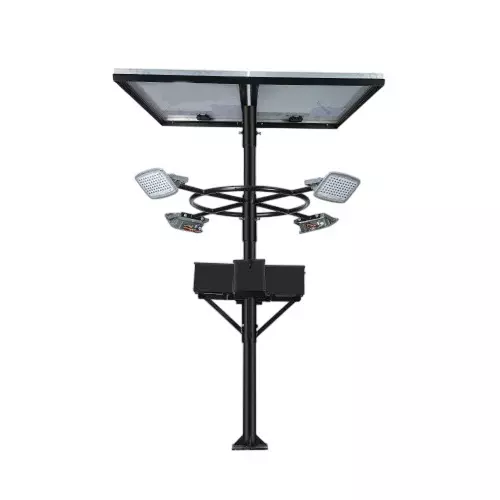 ielecssol 50 W LED Solar High Mast with Flood Light 12.8 V/60 Ah (Each) Battery Capacity IP65 Cool White for Outdoor Use