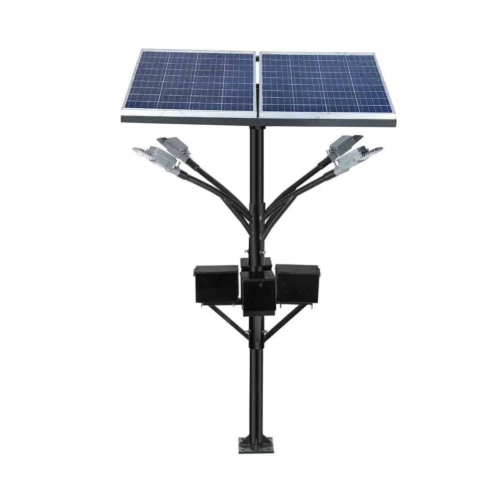 ielecssol 18 W LED Solar High Mast Light Kit 12.8 V/18 Ah (Each) Battery Capacity IP65 Cool White for Outdoor Use