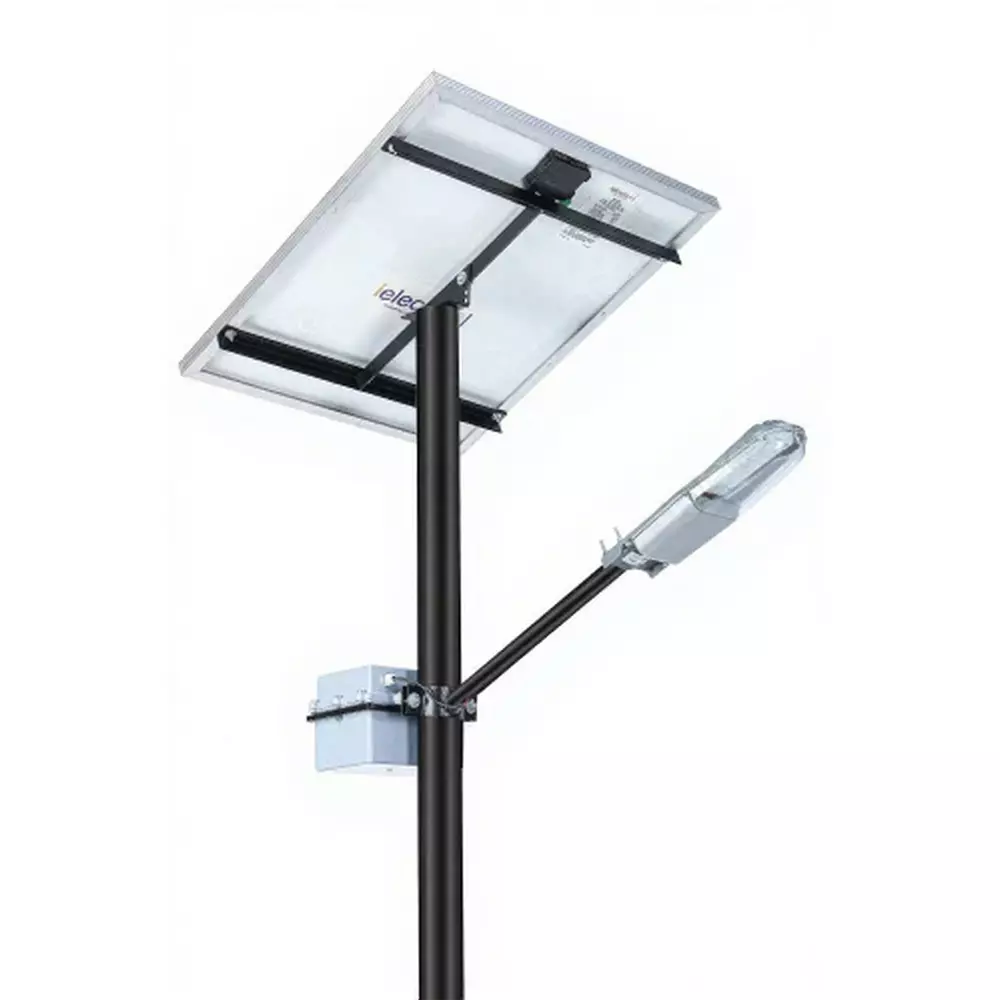 ielecssol Dolphin Standalone Solar LED Street Light 30 W LED + 100 W MPPT Solar Panel 12.8 V/30 Ah Lithium Battery for Outdoor Use