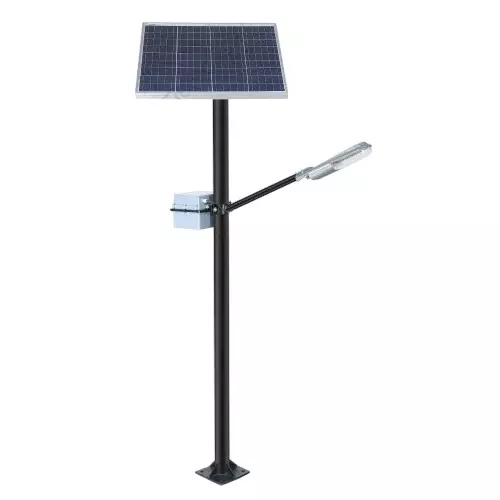 ielecssol 24 W Dolphin Standalone Solar LED Street Light + 75 W Solar Panel 12.8 V/24 Ah Battery Included MPPT Cool White for Outdoor Use