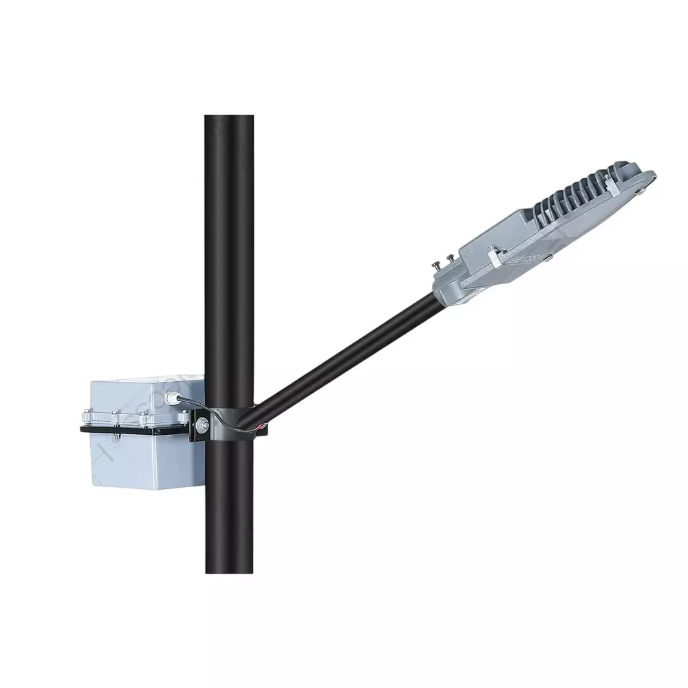 ielecssol 60 W Techno Standalone Solar LED Street Light + 200 W Solar Panel 12.8 V/66 Ah Battery Included MPPT Cool White for Outdoor Use