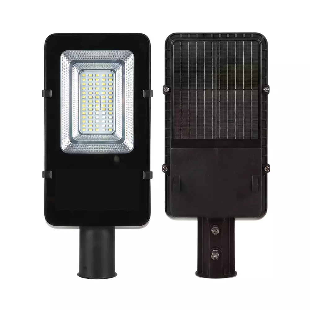 Eco Solar 30 W Solar Led Street Light 3.2 V Battery 5 Amp Current 6 W Panel ABS Plastic 6000K White