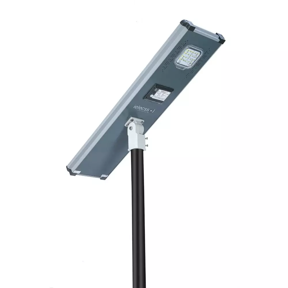 ielecssol Polaris All In One Solar Street Light 15 W LED + 40 W PWM/MPPT Solar Panel IP65 Li-fe P04 12.8 V/18 Ah Lithium Battery for Outdoor Use
