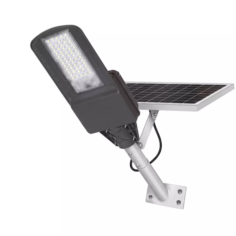 Eco Solar 30 W Solar Led Street Light 3.2 V Battery 5 Amp Current 6 W Panel ABS Plastic 6000K White