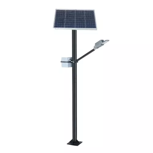 ielecssol 12 W Orion Standalone Solar LED Street Light + 40 W Solar Panel 12.8 V/12 Ah Battery Included MPPT Cool White for Outdoor Use