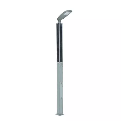 ielecssol 30 W Solar Pole Light + 200 W Solar Panel 12.8 V/60 Ah Battery Included IP65 for Outdoor Use