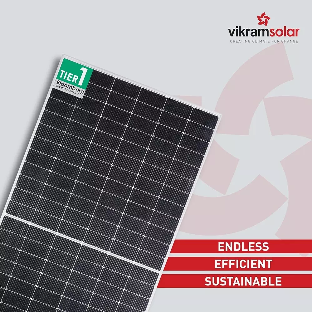 Vikram Solar HYPERSOL 595 W Solar Panels High Efficiency N-Type Bifacial PV Module 144 Half-Cut Cells, VSMDH-595NEW_P2