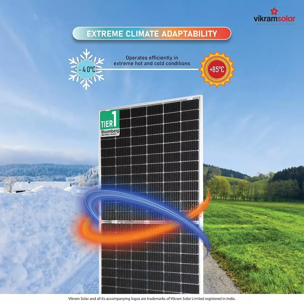 Vikram Solar PARADEA DCR 550 W Solar Panels High Efficiency Bi-Facial Glass PV Module 144 Half-Cut Cells, VSDCRP-550W_P2