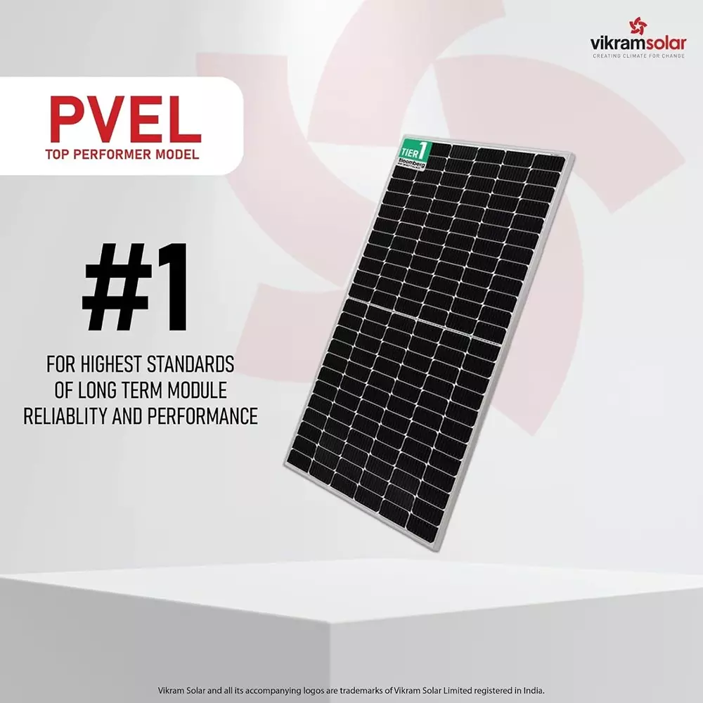 Vikram Solar PARADEA DCR 550 W Solar Panels High Efficiency Bi-Facial Glass PV Module 144 Half-Cut Cells, VSDCRP-550W_P2