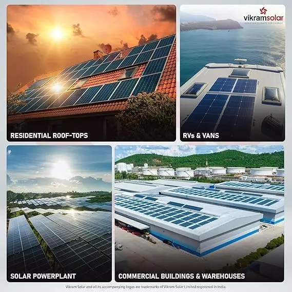 Vikram Solar HYPERSOL 590 W Solar Panels High Efficiency N-Type Bifacial PV Module Non-DCR Half-Cut 144 Cells, VSMDH595P2