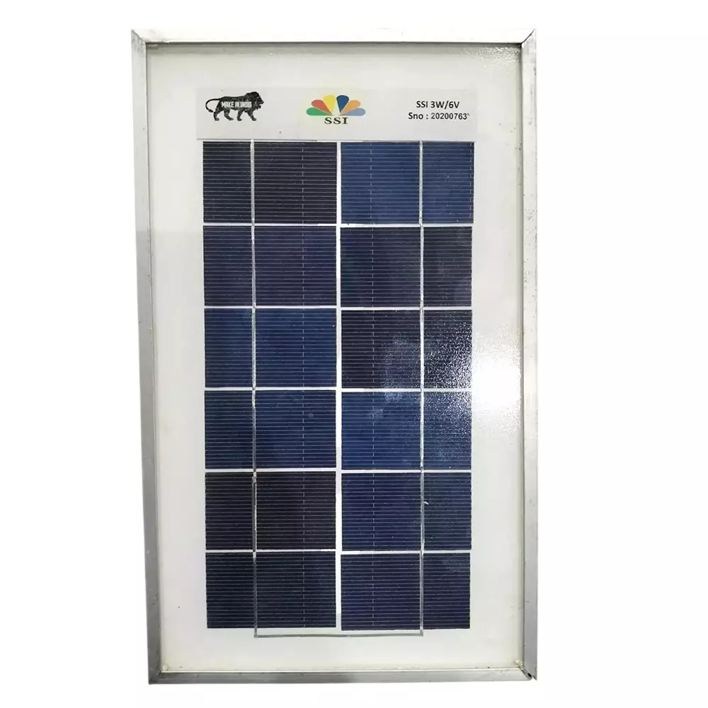 Solar India/SSI 3W/6V Aluminium Frame Polycrystalline Solar Panel