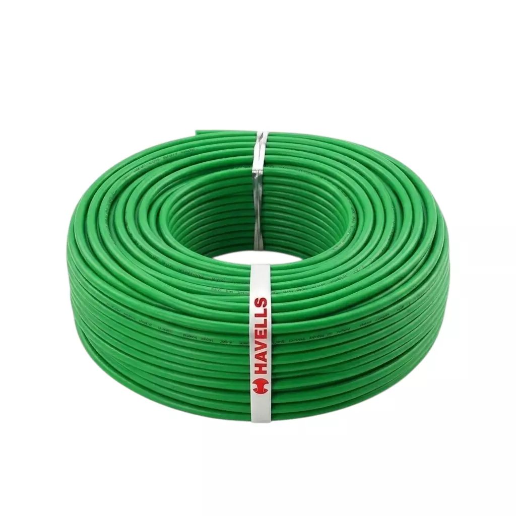 Havells Solar Cable Annealed Tinned Copper Conductor 2.5 sq mm Nominal Area Green Color, WHBGGBGG12X5 (Roll of 1000 m)