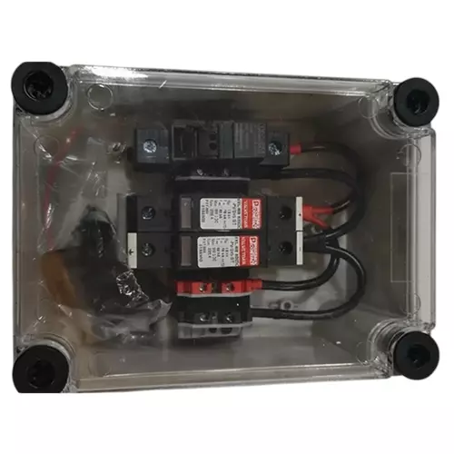 ielecssol DCDB 2 In 2 Out with MCB & SPD Polycarbonate/ABS 2 Pole IP65 for Indoor & Outdoor Use