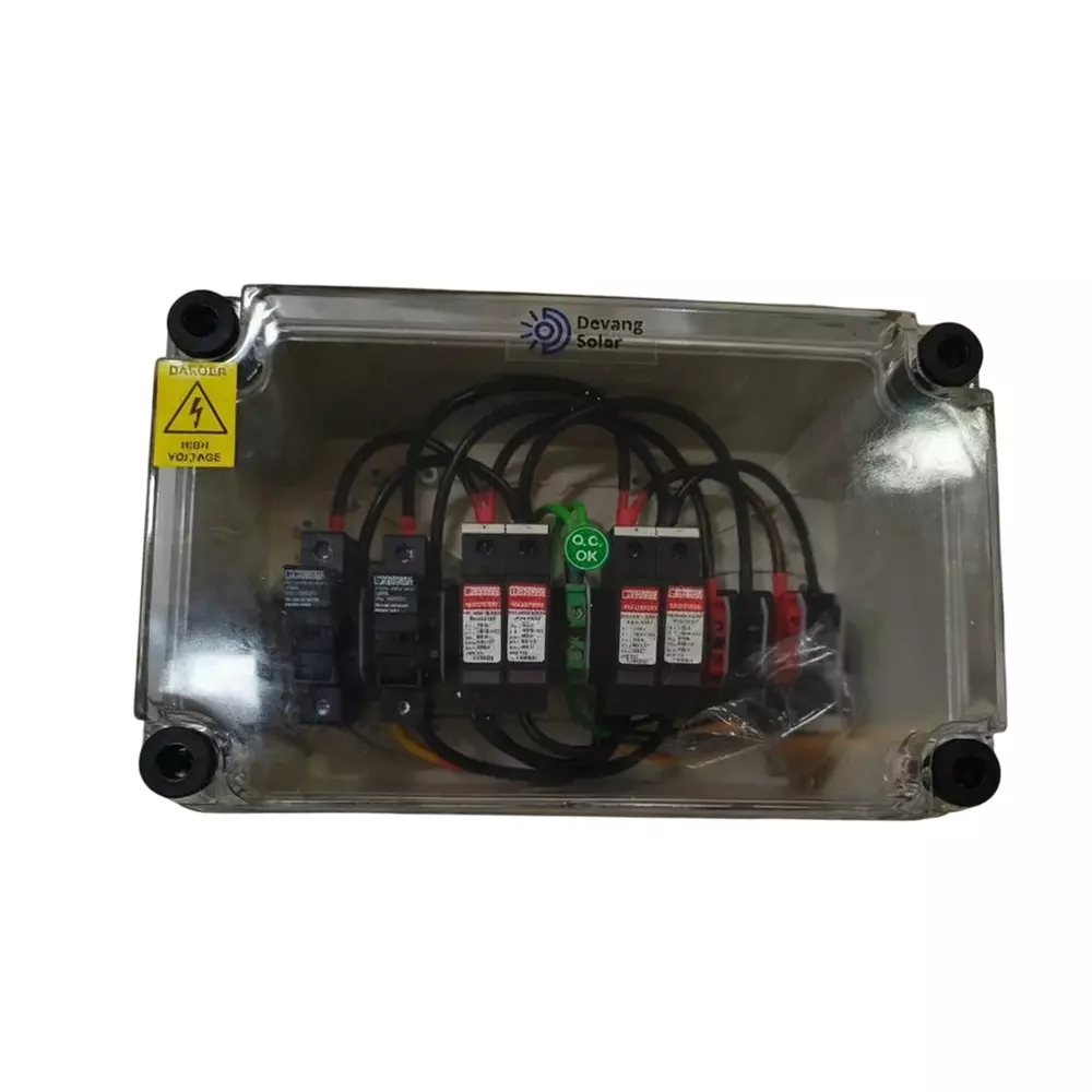 ielecssol DCDB 2-In 2-Out with Fuse & SPD Polycarbonate/ABS 2 Pole IP65 for Indoor & Outdoor Use