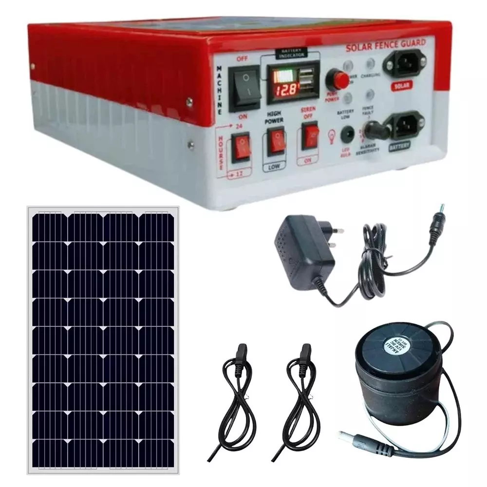 Kamal Agrotech Zatka Machine with Solar Panel & Charger 15 kV for 50 Acre Coverage