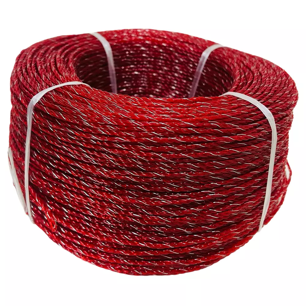 Uttam Fencing Wire PET Plastic & 304 Stainless Steel Red Length 550 m