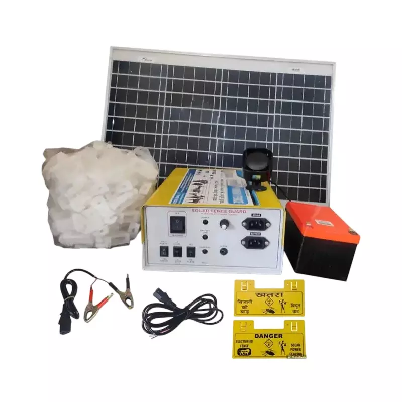 Urja Solar Fence Energizer Kit Heavy Metal 15 Kv Power 50 Acre Cover Area, CAC70