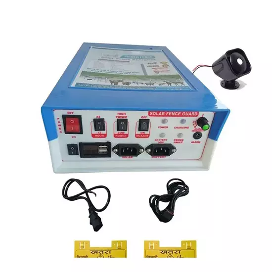 Urja Digital Solar Fence Energizer of Dual Power Kit Heavy Metal 12 Kv Power 30 Acre Cover Area, CDAC50