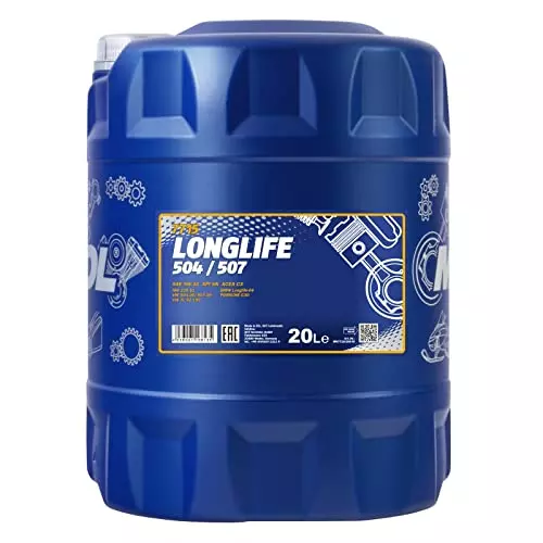 MANNOL Longlife 504/507 5W-30 SN Fully Synthetic Engine Oil 5 & 20 L for Petrol & Diesel Engine, 7715