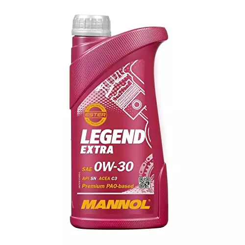 MANNOL Legend Extra SAE 0W-30 SN Plus, SP Bi-Synthetic Engine Oil 1 & 4 L for Petrol & Diesel Engine, 7919