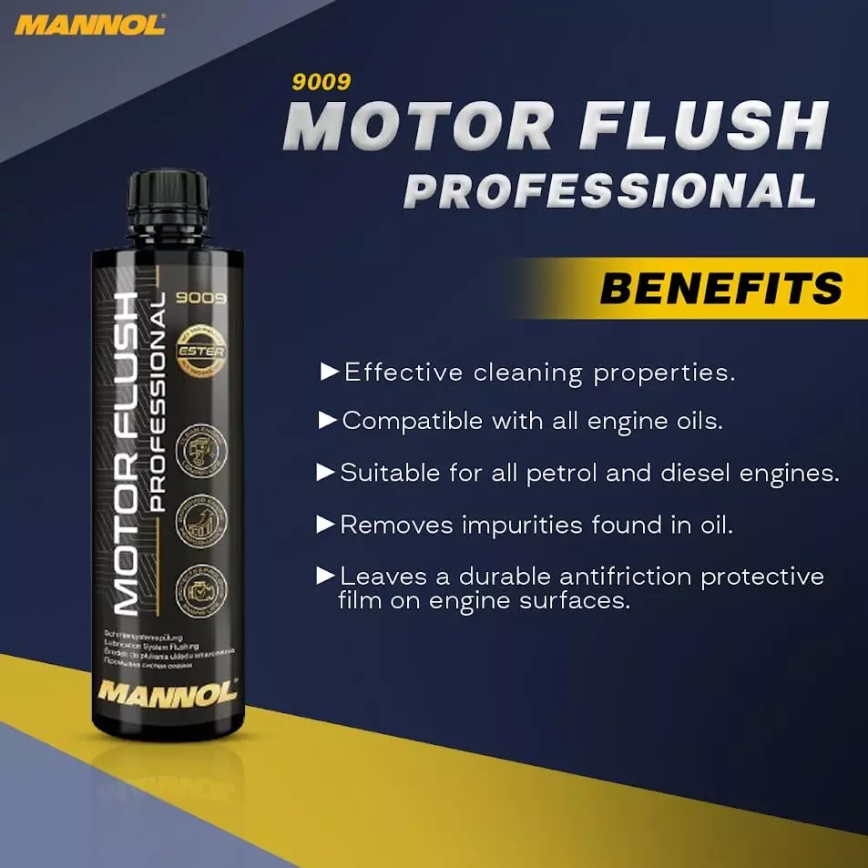 MANNOL Engine Motor Flush Professional Additive 450 ml for Cars, Trucks and Equipment, 9009