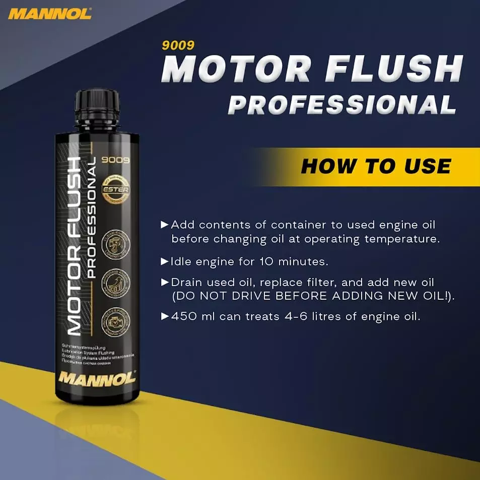 MANNOL Engine Motor Flush Professional Additive 450 ml for Cars, Trucks and Equipment, 9009