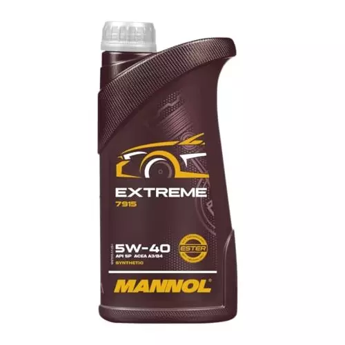 MANNOL Extreme SAE 5W-40 SN/CH-4 Fully Synthetic Ester Engine Oil 1 L for Petrol & Diesel Engine, 7915-1L