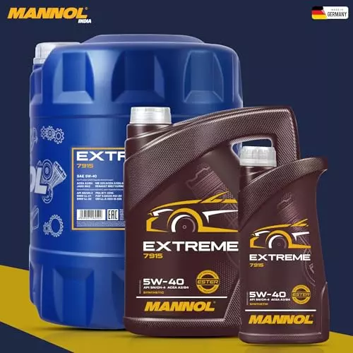 MANNOL Extreme SAE 5W-40 SN/CH-4 Fully Synthetic Ester Engine Oil 1 L for Petrol & Diesel Engine, 7915-1L