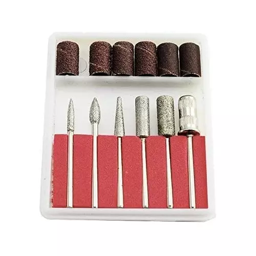 ATOZSHOP11 Mini Electric Nail Drill with Kit with Variable Speed Multicolour