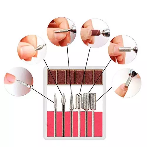 ATOZSHOP11 Electric Nail Drill Kit ABS, Sanding Paper, Tungsten Steel 100-240 V AC, 50/60 Hz Multicolour