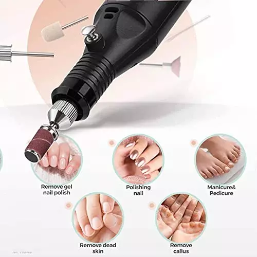 ATOZSHOP11 Electric Nail Drill Kit Multicolour for Manicure And Pedicure