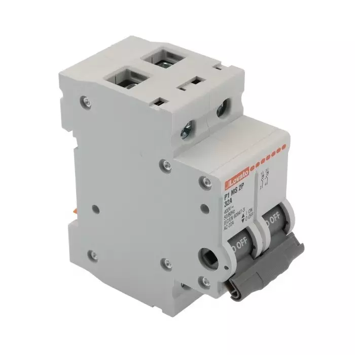 Lovato 2P Pole DIN Rail Switch Disconnector - 32A Maximum Current, P1MS2P032