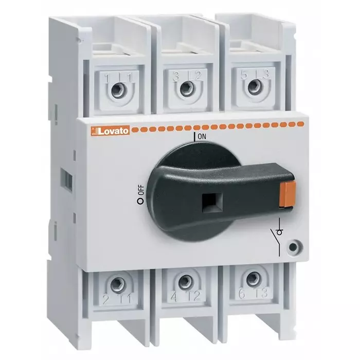 Lovato 3P Pole Isolator Switch - 160A Maximum Current, 45k W Power Rating, IP20, GA160A