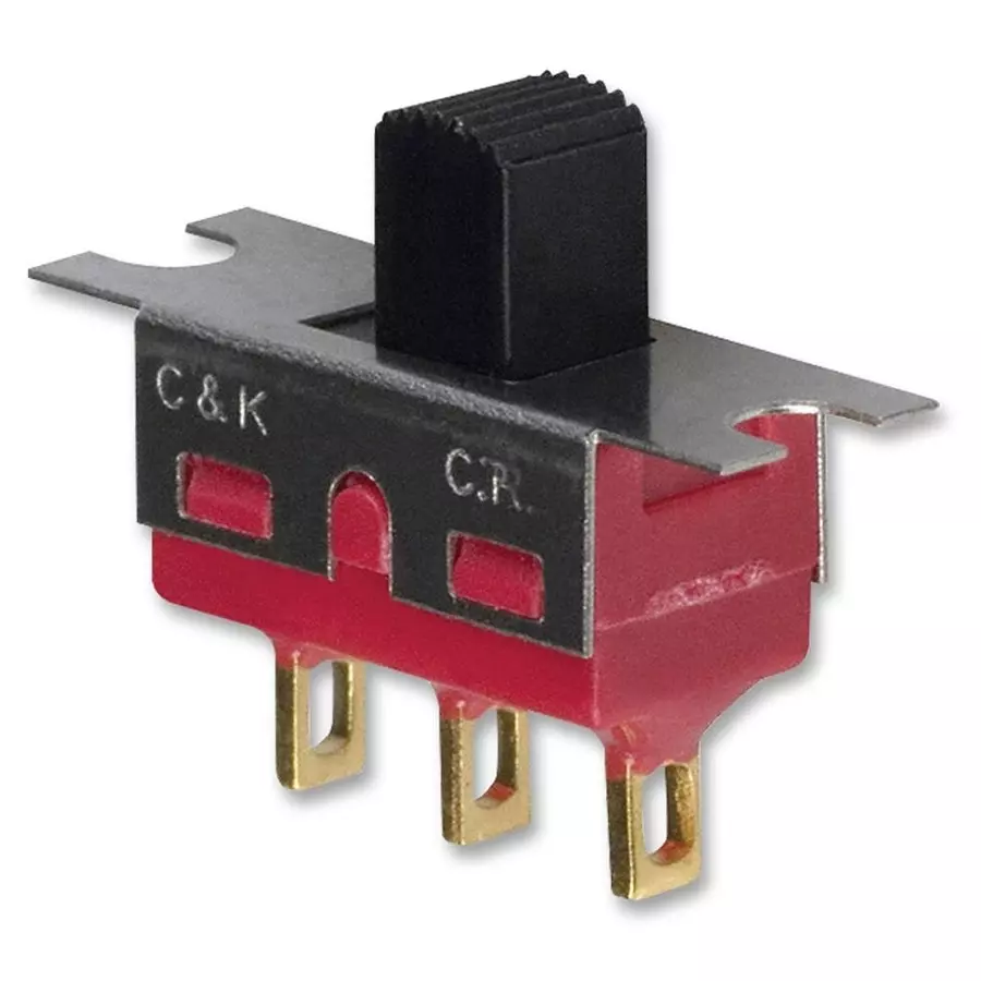 C&K COMPONENTS Slide Switch, Spdt, 20V, Panel, 1101M1S3ZBE2