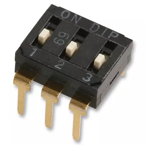 MULTICOMP PRO DIP Switches & SIP Switches SWITCH, DIL, 3WAY, SPST, FLUSH, MCEI-03