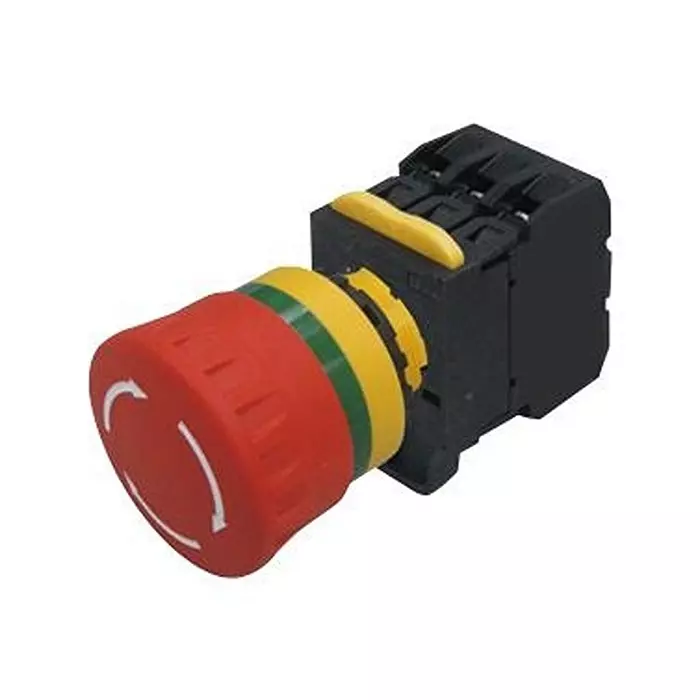 MULTICOMP PRO Emergency Stop Switches / E Stop E-STOP SW, DPST/SPST, 120V, SCREW, MCA20B-V4E12R