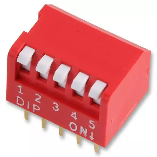 MULTICOMP PRO DIP Switches & SIP Switches DIP SWITCH, 5POS, SPST-NO, PIANO KEY, TH, MCNDP-05V