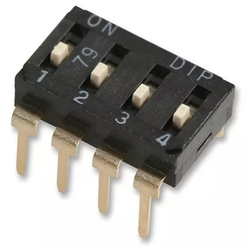 MULTICOMP PRO DIP Switches & SIP Switches SWITCH, DIL, LOW, 4WAY, MCEI-04