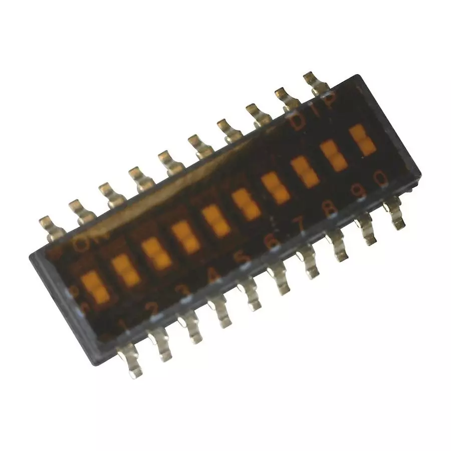 MULTICOMP PRO DIP Switches & SIP Switches SWITCH, DIP, SMD, 10 WAY, MCDHN-10F-T-V