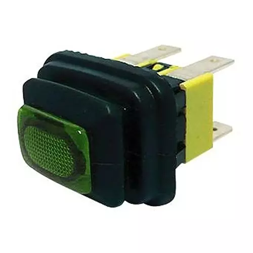 MULTICOMP PRO Industrial Pushbutton Switches PB SWITCH, SPST, GRN, 250V, QUICKCONNECT, MCPS-5-110-PLBG-SW
