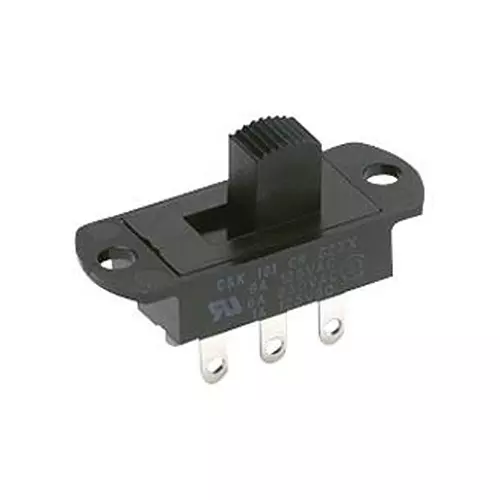C&K COMPONENTS Slide Switch, Spst, 6A, 250V, Tht, S101031MS02Q