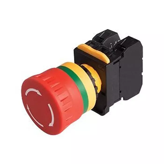 MULTICOMP PRO Emergency Stop Switches / E Stop EMERGENCY STOP SW, DPST-NC, 120V, SCREW, MCA20B-V4E02R