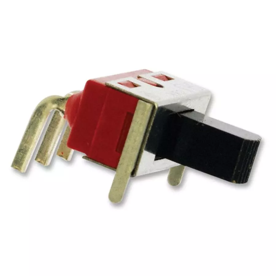 C&K COMPONENTS Slide Switch, Spdt, 6A, 120V, Thd, 1101M2S4AQE2