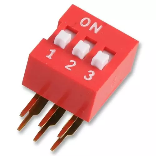 MULTICOMP PRO DIP Switches & SIP Switches DIP SWITCH, 3POS, SPST-NO, SLIDE, TH, MCNDA-03V