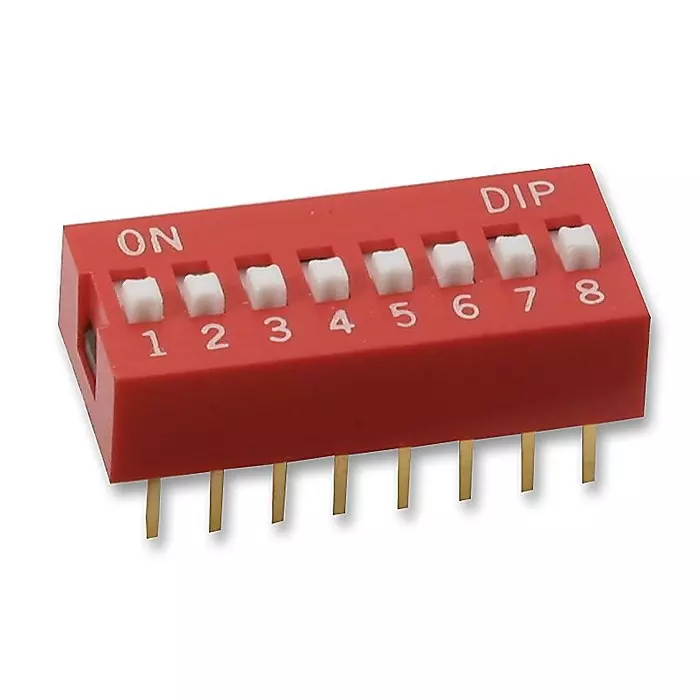 MULTICOMP PRO DIP Switches & SIP Switches DIP SWITCH, 8POS, SPST-NO, SLIDE, TH, MCNDS-08V