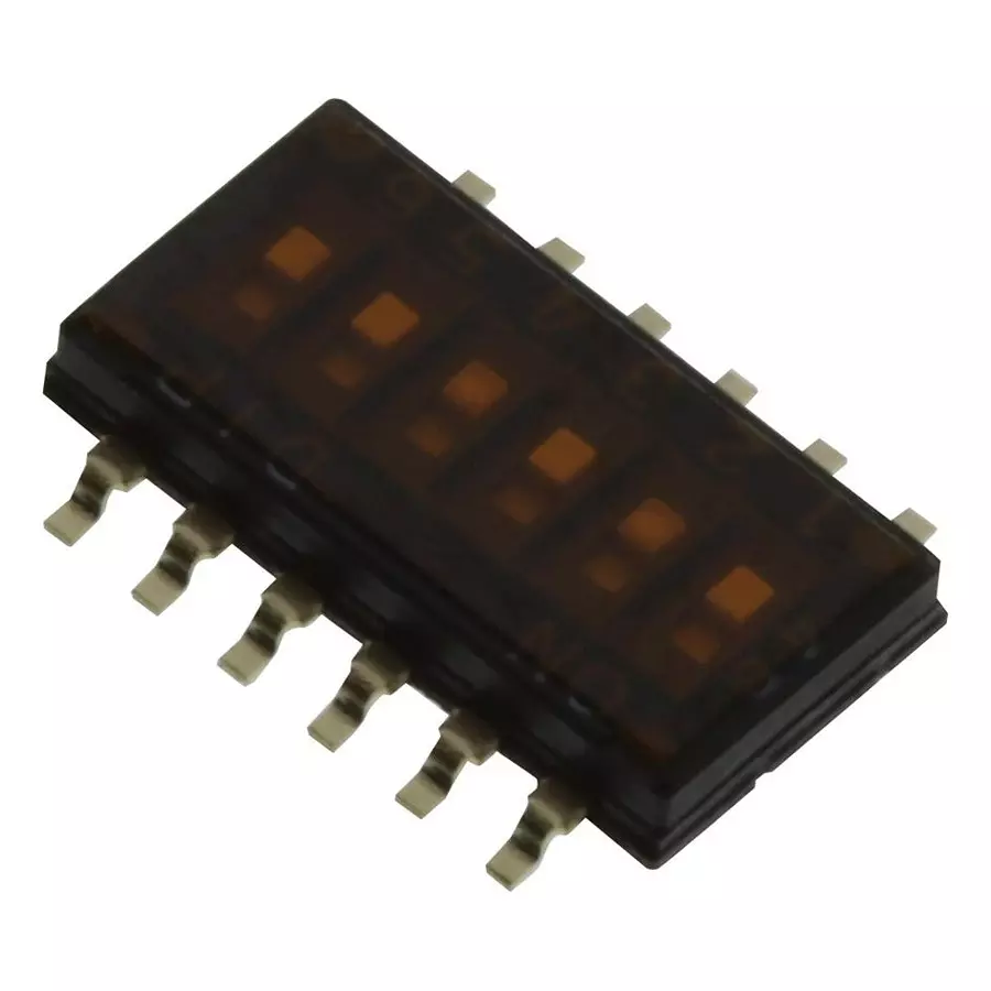 MULTICOMP PRO DIP Switches & SIP Switches SWITCH, DIP, SMD, 6 WAY, MCDHN-06F-T-V