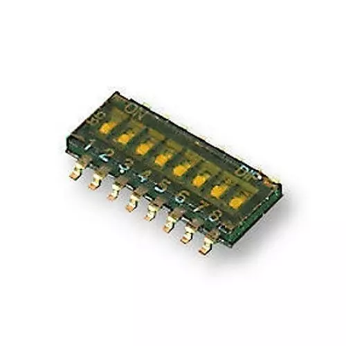 MULTICOMP PRO DIP Switches & SIP Switches SWITCH, SMD, 8 WAY, SPST, MCDHN-08F-T-V