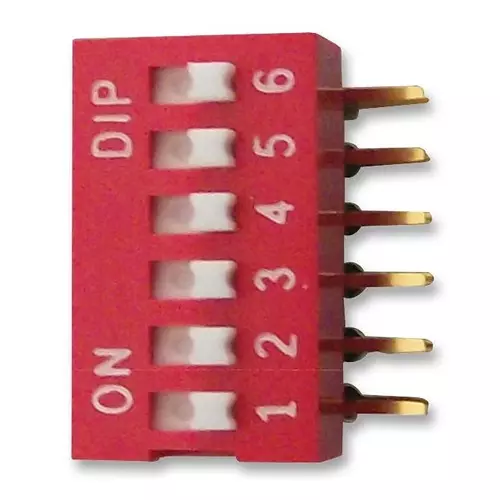 MULTICOMP PRO DIP Switches & SIP Switches DIP SWITCH, 6POS, SPST-NO, SLIDE, TH, MCNDA-06V