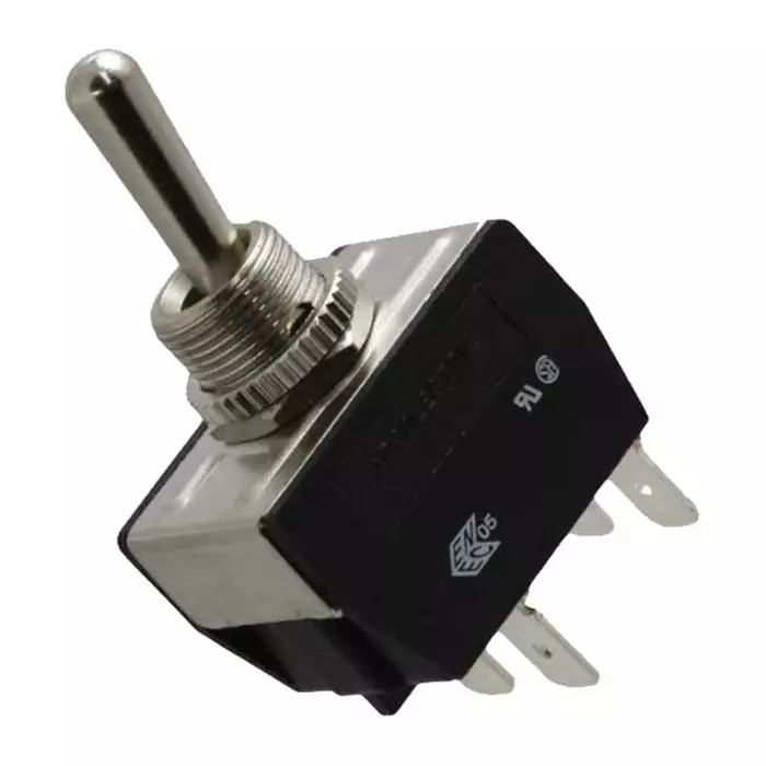 ARCOLECTRIC (BULGIN LIMITED) Toggle Switch Panel Mount On-Off-On DPDT Tab Terminal 250 V AC, C3970BBAAA