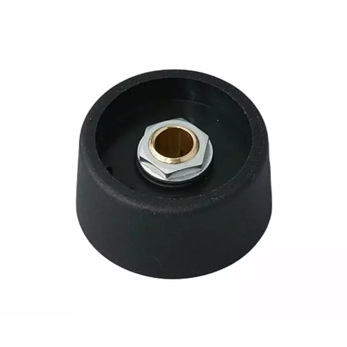 OKW 31 mm Black Potentiometer Knob for 6.35 mm Shaft Round Shaft, A3131639